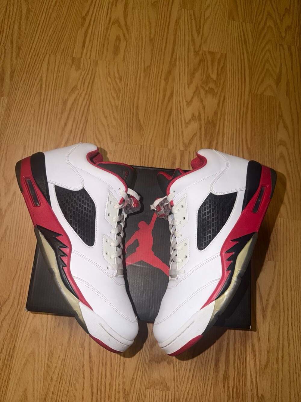 Air Jordan 5 Retro Low Fire Red 819171-101‼️SHIP FAST‼️SZ 12M PREOWN WITH BOX